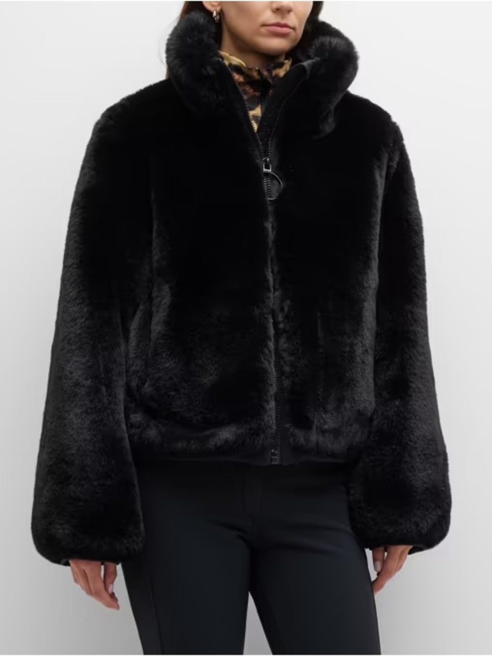 Goldbergh black faux fur ski jacket